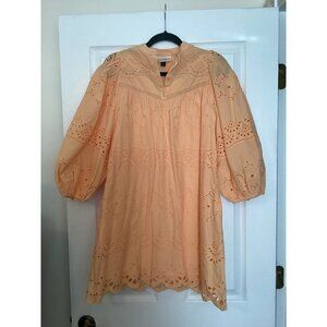 Universal Thread Babydoll Dress Size XS Light Peach Cotton Boho Cottage Prairie